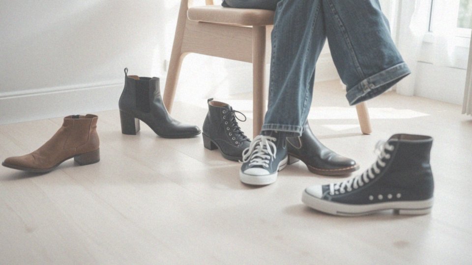 Kiedy nosić botki, sneakersy i kozaki na obcasie do jeansów?